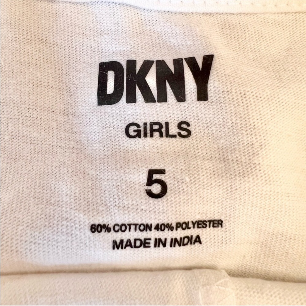 DKNY White Short-Sleeve Tee with Hot Pink Logo - Picture 6 of 6